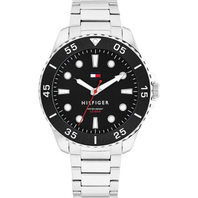 Tommy Hilfiger Oceanic Ανδρικό Ρολόι Χρονογράφος 44 mm με Ασημί Μεταλλικό Μπρασελέ 1792203